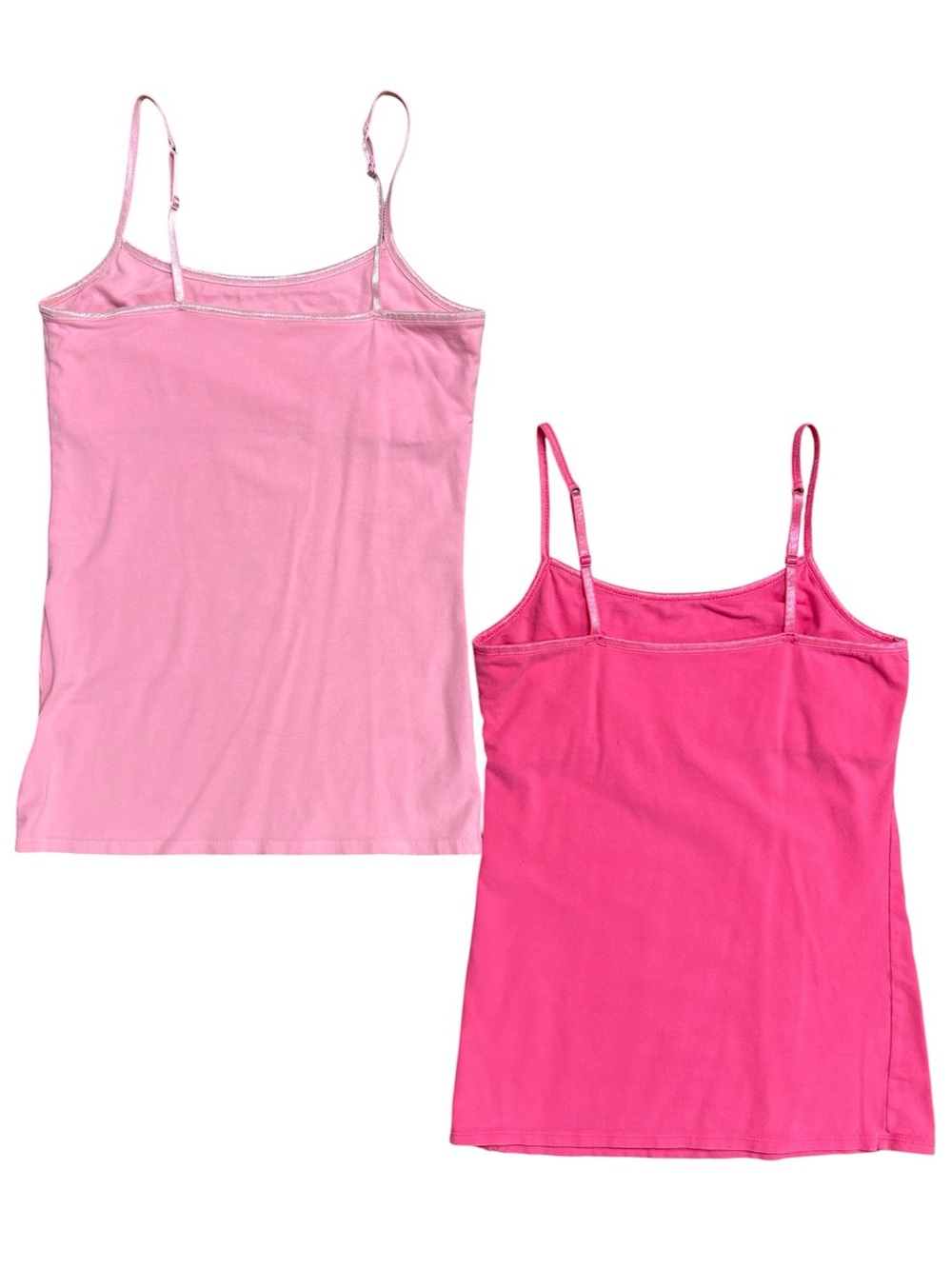 So | Set of 2 Y2K Pink Layering Camis with Built In Shelf Bras - Picture 3 of 5
